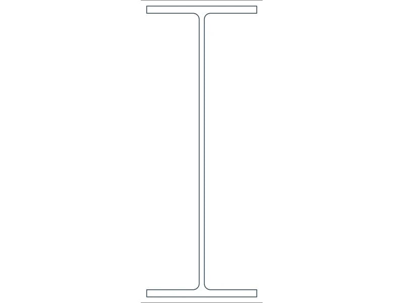 W24X68 Steel Section CAD block — line drawing preview of the DWG file