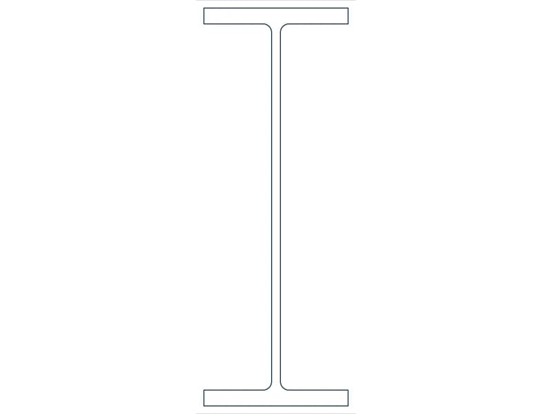 W27X129 Steel Section CAD block — line drawing preview of the DWG file
