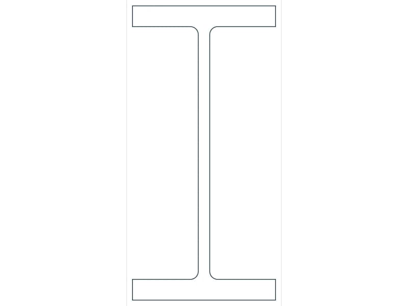 W27X307 Steel Section CAD block — line drawing preview of the DWG file