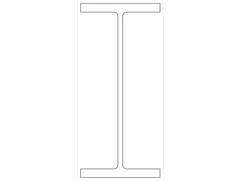 W33X291 Steel Section CAD block — line drawing preview of the DWG file