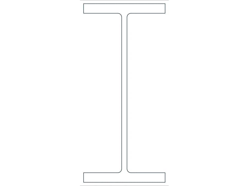 W33X318 Steel Section CAD block — line drawing preview of the DWG file