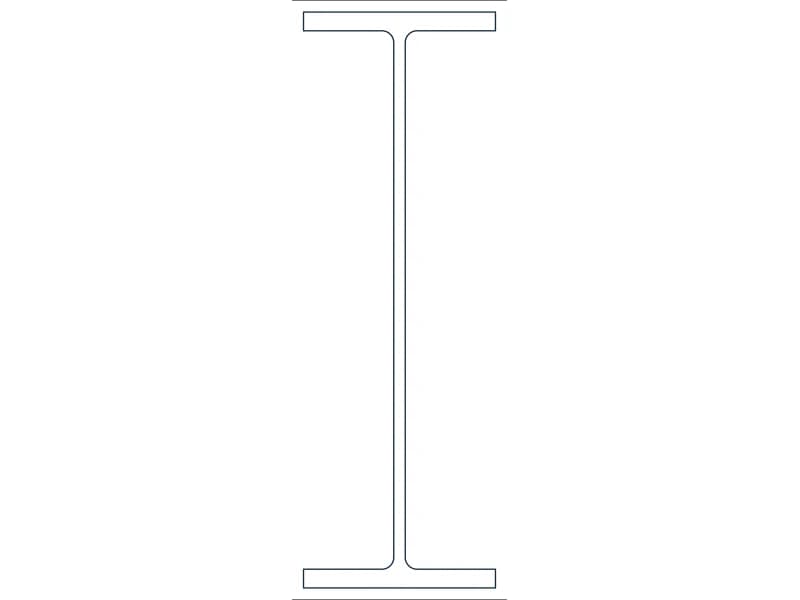 W36X182 Steel Section CAD block — line drawing preview of the DWG file