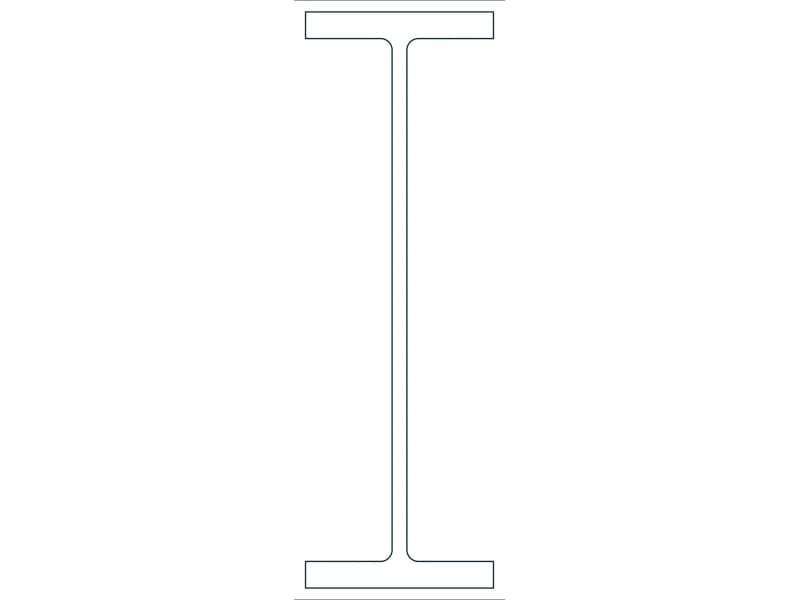 W36X256 Steel Section CAD block — line drawing preview of the DWG file