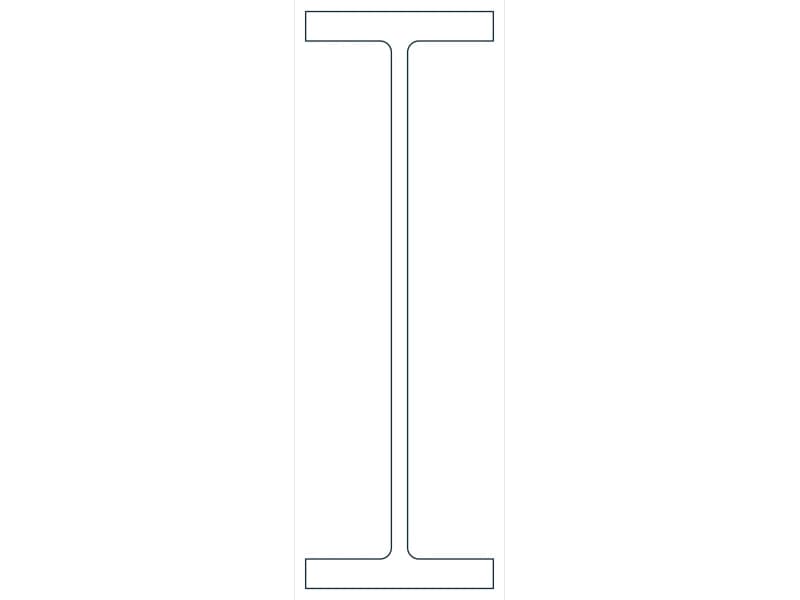W36X286 Steel Section CAD block — line drawing preview of the DWG file