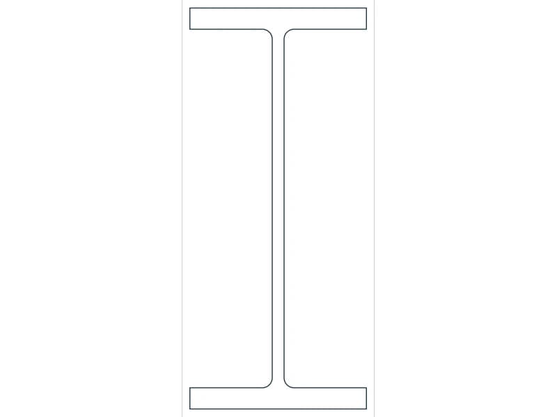 W36X361 Steel Section CAD block — line drawing preview of the DWG file