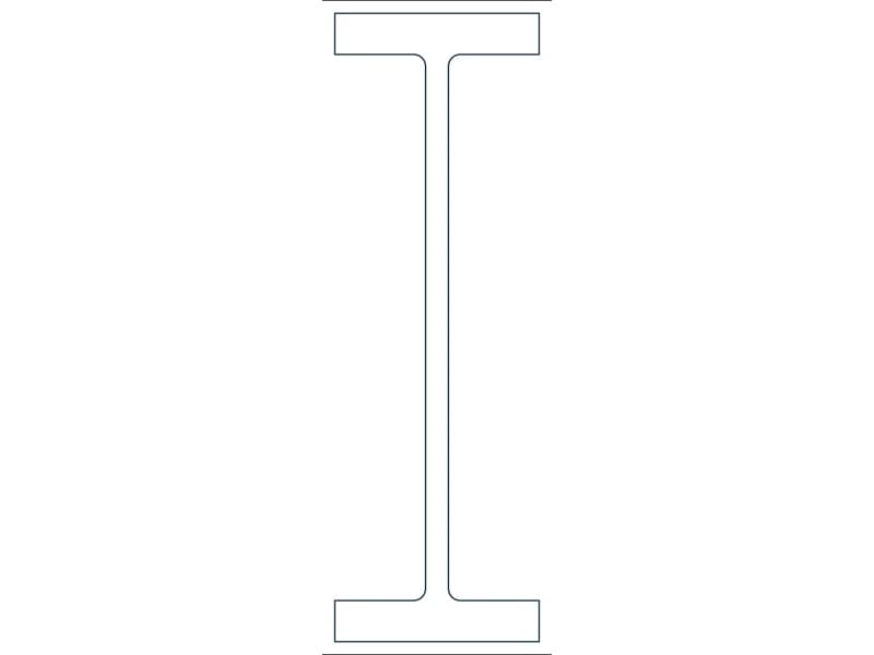 W36X387 Steel Section CAD block — line drawing preview of the DWG file