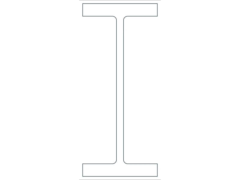 W36X529 Steel Section CAD block — line drawing preview of the DWG file