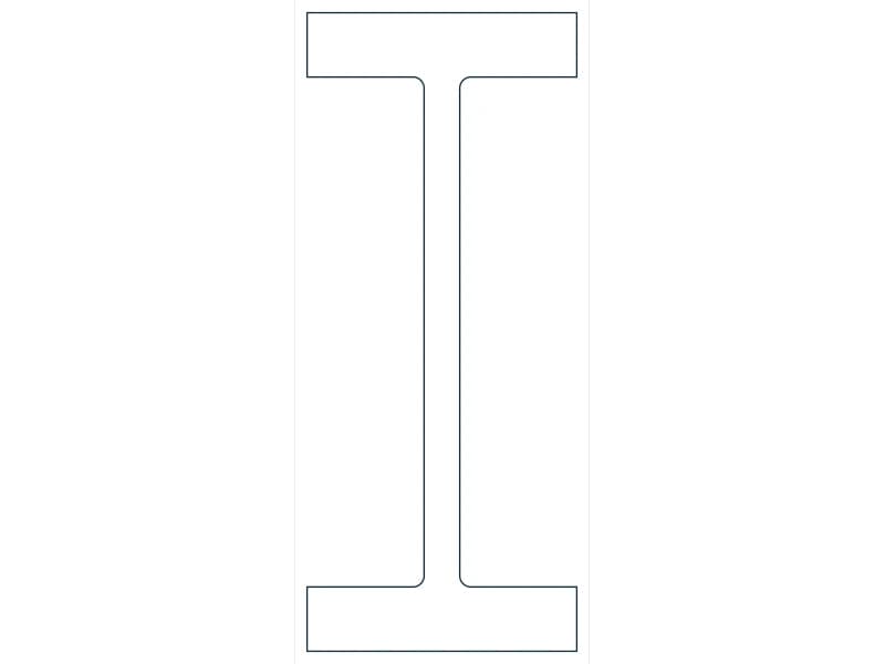 W36X802 Steel Section CAD block — line drawing preview of the DWG file