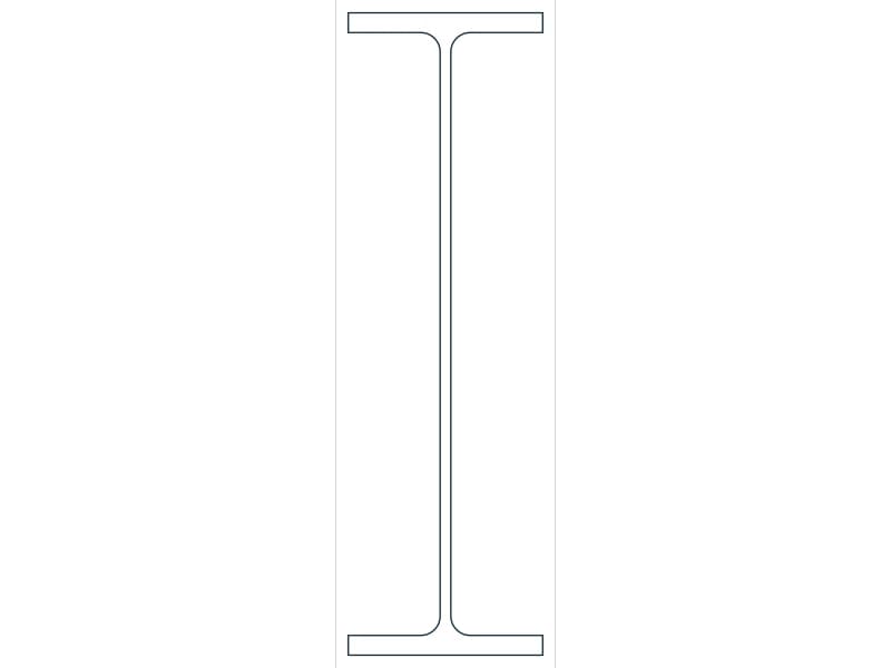 W40X183 Steel Section CAD block — line drawing preview of the DWG file