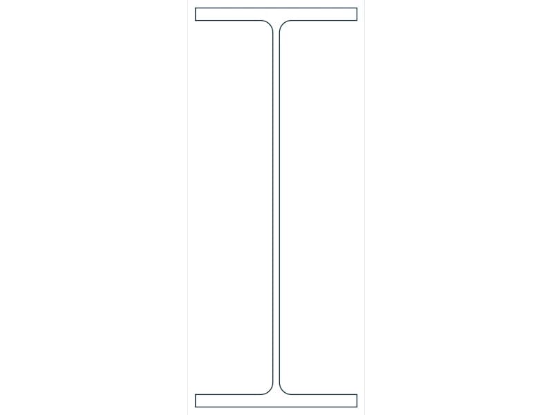 W40X215 Steel Section CAD block — line drawing preview of the DWG file