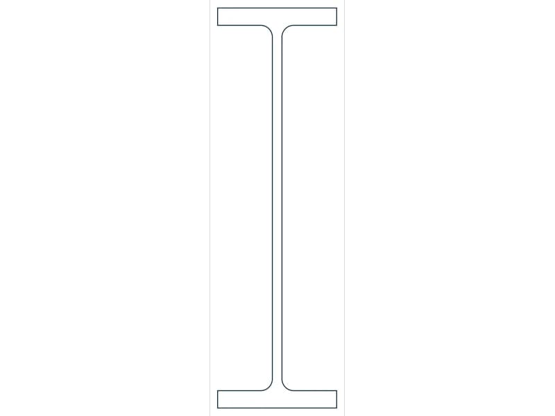 W40X264 Steel Section CAD block — line drawing preview of the DWG file