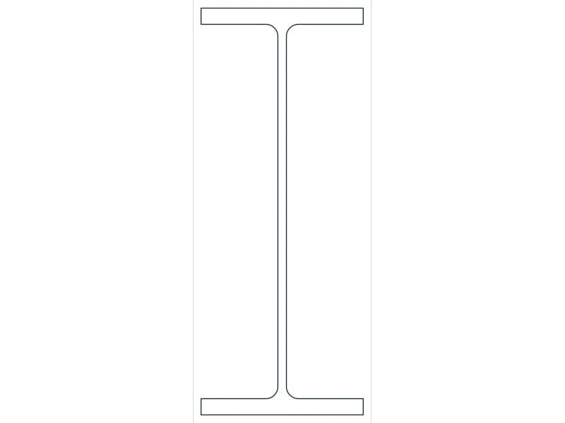 W40X277 Steel Section CAD block — line drawing preview of the DWG file