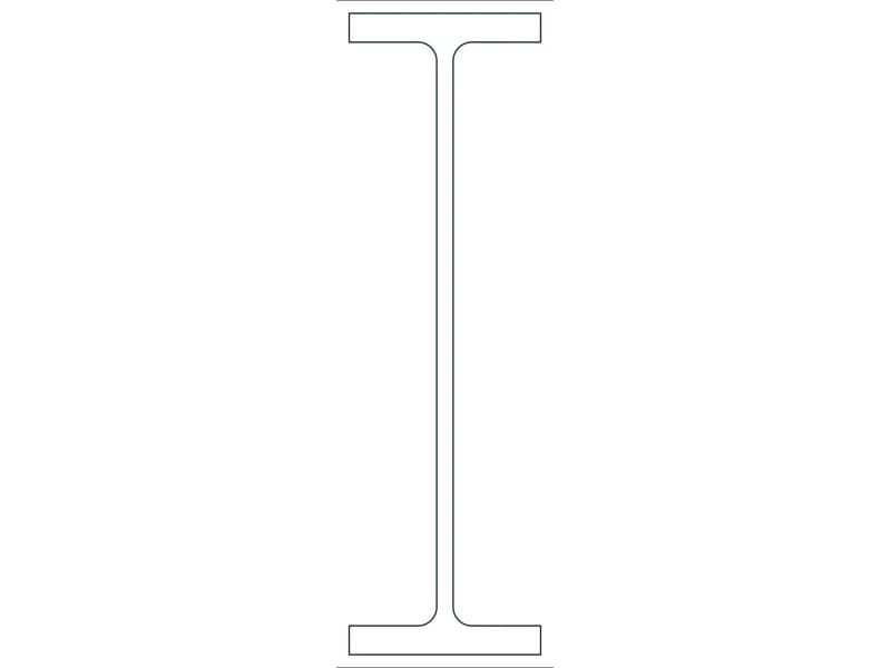 W40X278 Steel Section CAD block — line drawing preview of the DWG file