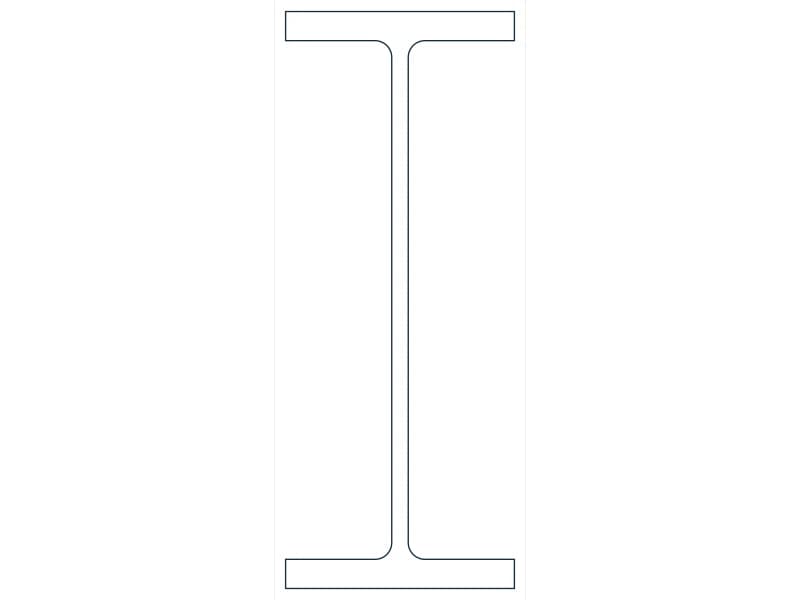 W40X372 Steel Section CAD block — line drawing preview of the DWG file
