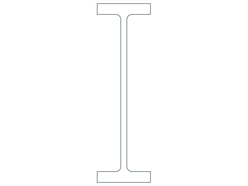 W40X392 Steel Section CAD block — line drawing preview of the DWG file