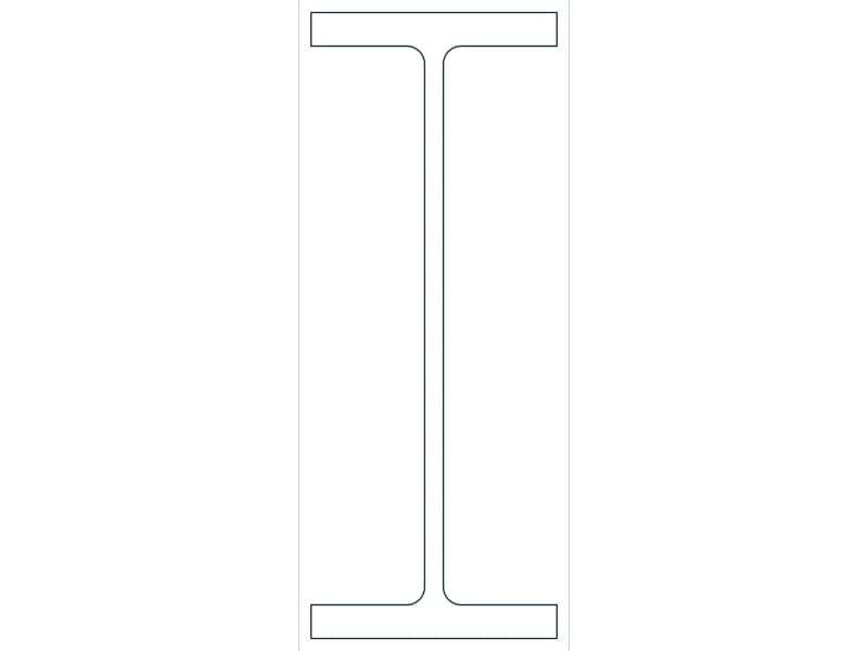 W40X397 Steel Section CAD block — line drawing preview of the DWG file