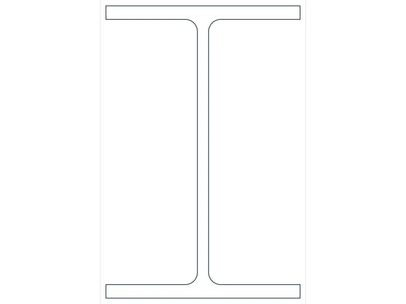 W6X12 Steel Section CAD block — line drawing preview of the DWG file