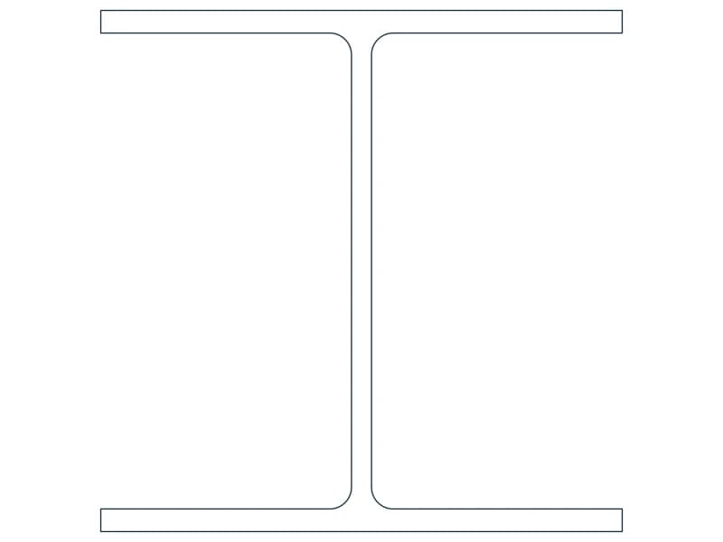 W6X15 Steel Section CAD block — line drawing preview of the DWG file