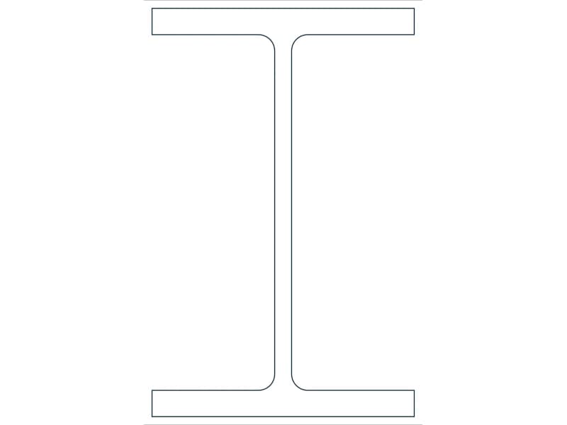 W6X16 Steel Section CAD block — line drawing preview of the DWG file