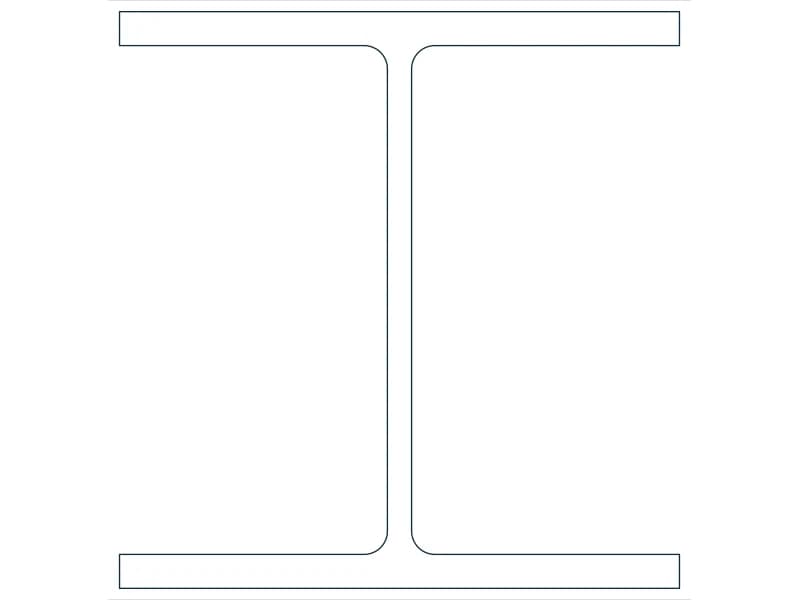 W6X20 Steel Section CAD block — line drawing preview of the DWG file