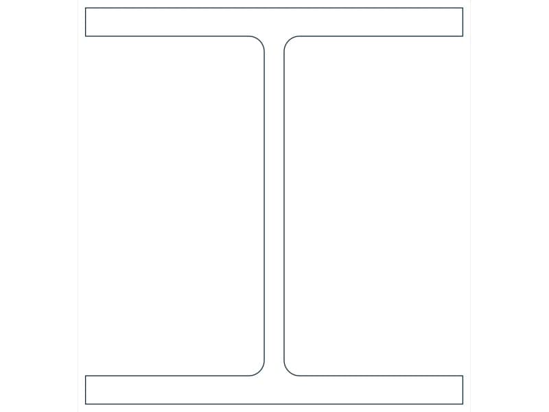 W6X25 Steel Section CAD block — line drawing preview of the DWG file