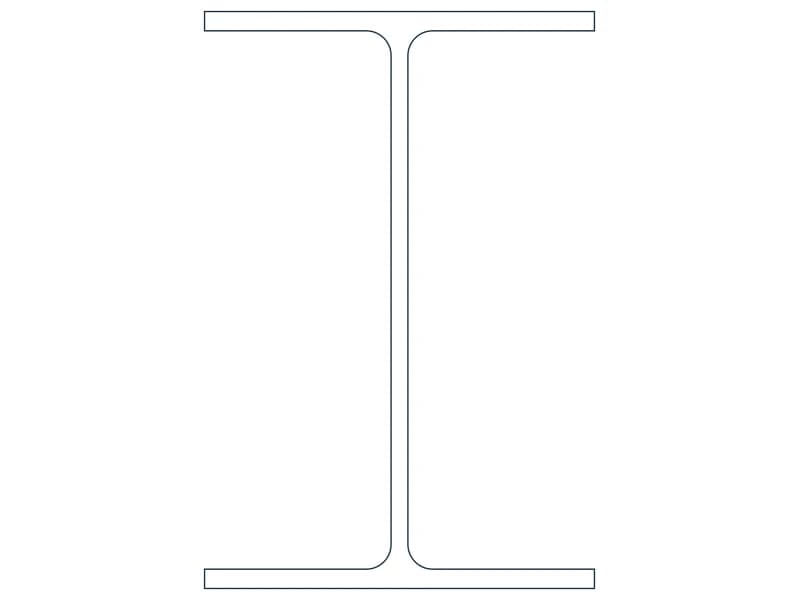 W6X8.5 Steel Section CAD block — line drawing preview of the DWG file