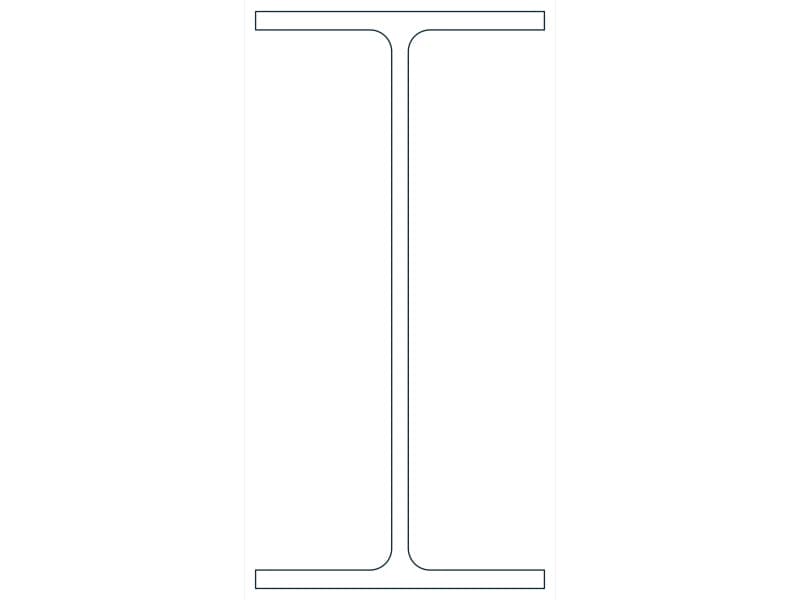 W8X13 Steel Section CAD block — line drawing preview of the DWG file
