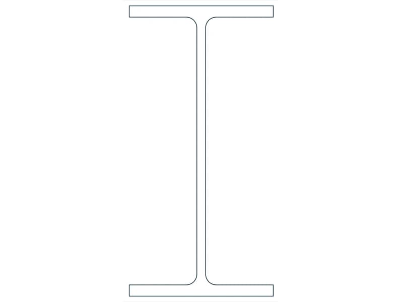 W8X15 Steel Section CAD block — line drawing preview of the DWG file