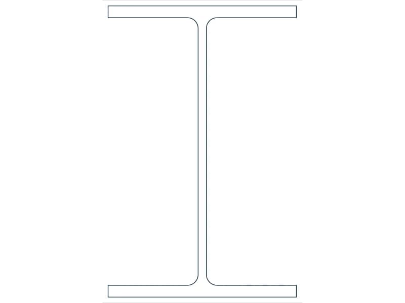 W8X18 Steel Section CAD block — line drawing preview of the DWG file