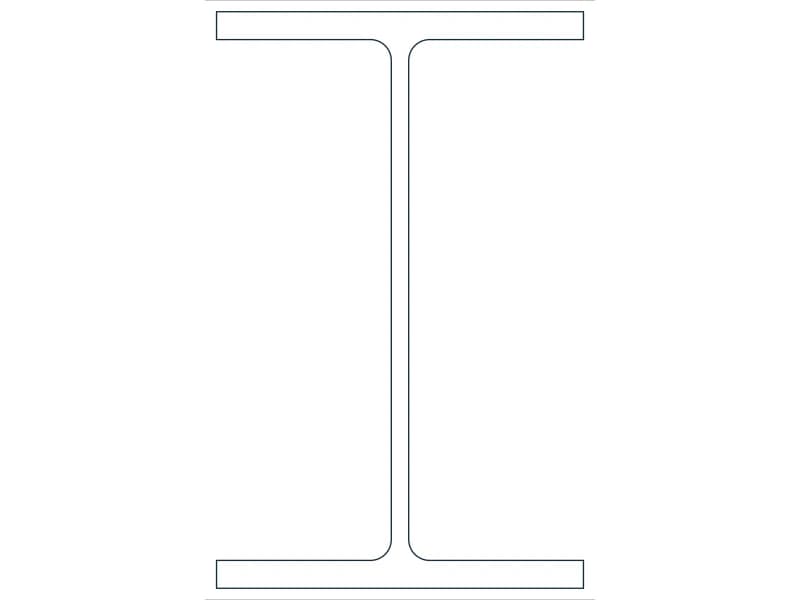 W8X21 Steel Section CAD block — line drawing preview of the DWG file