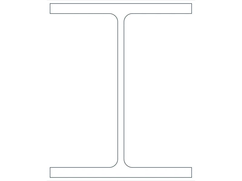 W8X28 Steel Section CAD block — line drawing preview of the DWG file