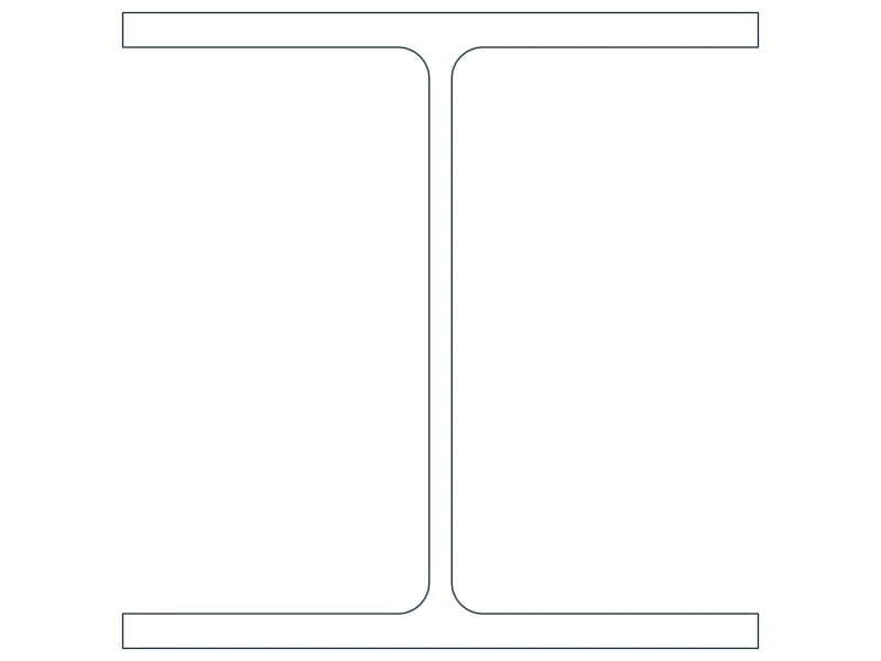 W8X31 Steel Section CAD block — line drawing preview of the DWG file