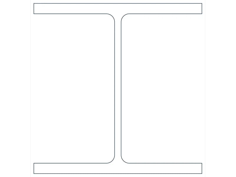 W8X35 Steel Section CAD block — line drawing preview of the DWG file