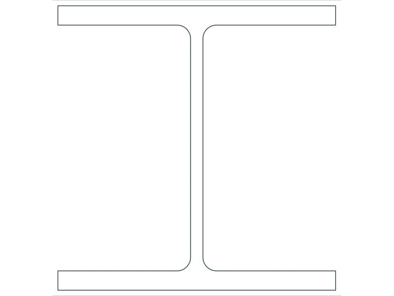 W8X40 Steel Section CAD block — line drawing preview of the DWG file