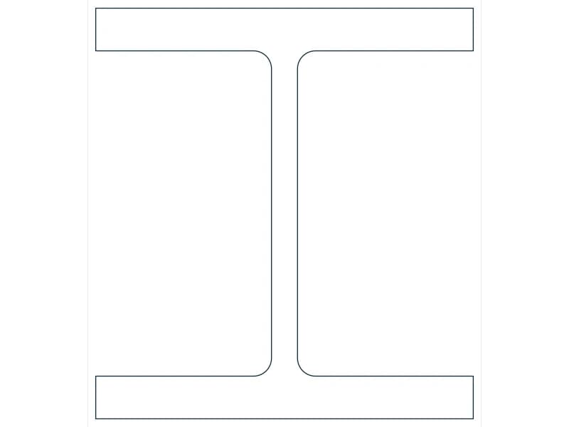 W8X67 Steel Section CAD block — line drawing preview of the DWG file