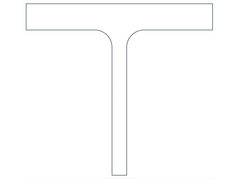 كتلة CAD قطاع فولاذي WT10.5X111.5 — معاينة رسم خطي لملف DWG