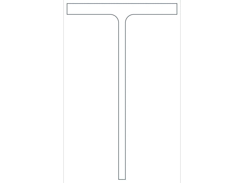 كتلة CAD قطاع فولاذي WT10.5X28.5 — معاينة رسم خطي لملف DWG