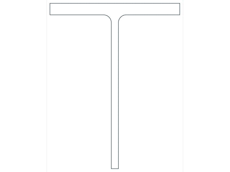 كتلة CAD قطاع فولاذي WT10.5X36.5 — معاينة رسم خطي لملف DWG