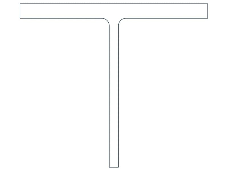 كتلة CAD قطاع فولاذي WT10.5X61 — معاينة رسم خطي لملف DWG