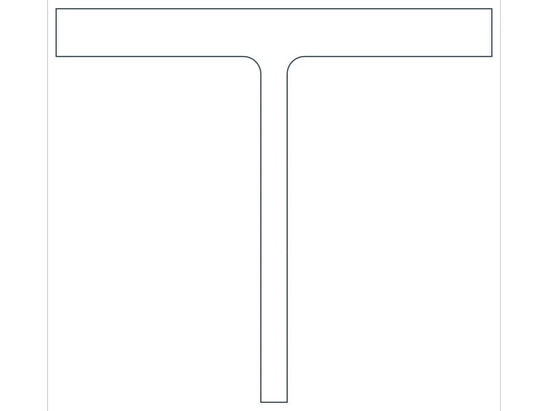 كتلة CAD قطاع فولاذي WT10.5X83 — معاينة رسم خطي لملف DWG