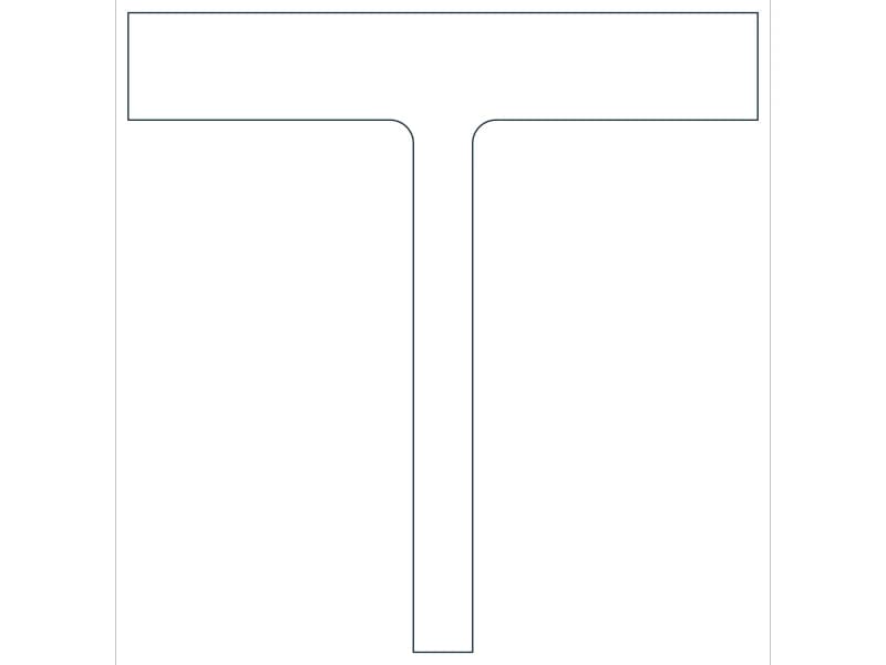 كتلة CAD قطاع فولاذي WT12X153 — معاينة رسم خطي لملف DWG