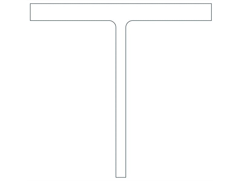 كتلة CAD قطاع فولاذي WT12X81 — معاينة رسم خطي لملف DWG