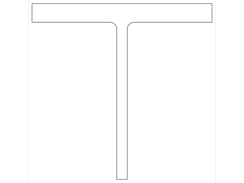 كتلة CAD قطاع فولاذي WT12X88 — معاينة رسم خطي لملف DWG