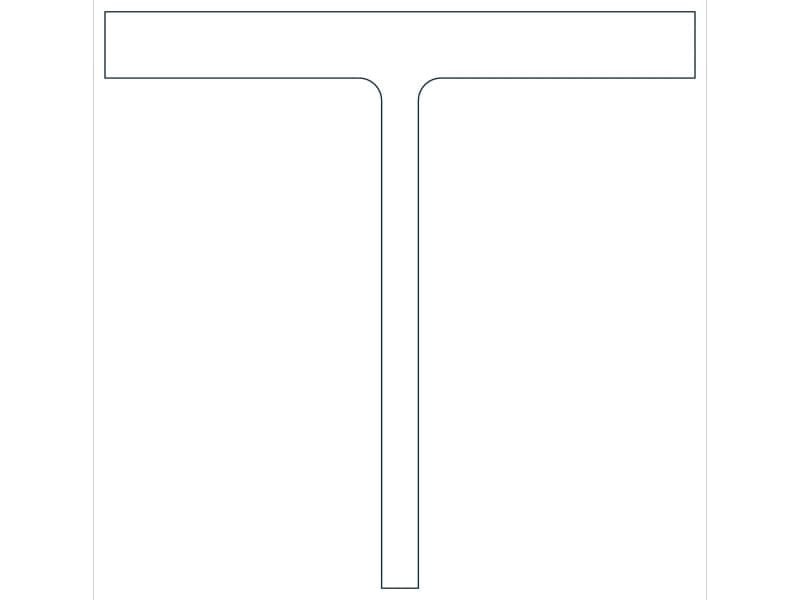 كتلة CAD قطاع فولاذي WT12X96 — معاينة رسم خطي لملف DWG