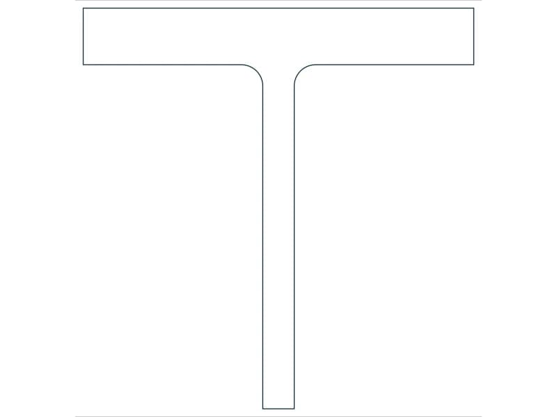 كتلة CAD قطاع فولاذي WT13.5X153.5 — معاينة رسم خطي لملف DWG