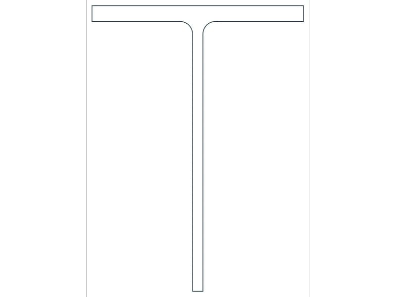 كتلة CAD قطاع فولاذي WT13.5X47 — معاينة رسم خطي لملف DWG