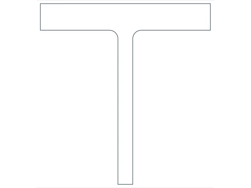 كتلة CAD قطاع فولاذي WT15X195.5 — معاينة رسم خطي لملف DWG