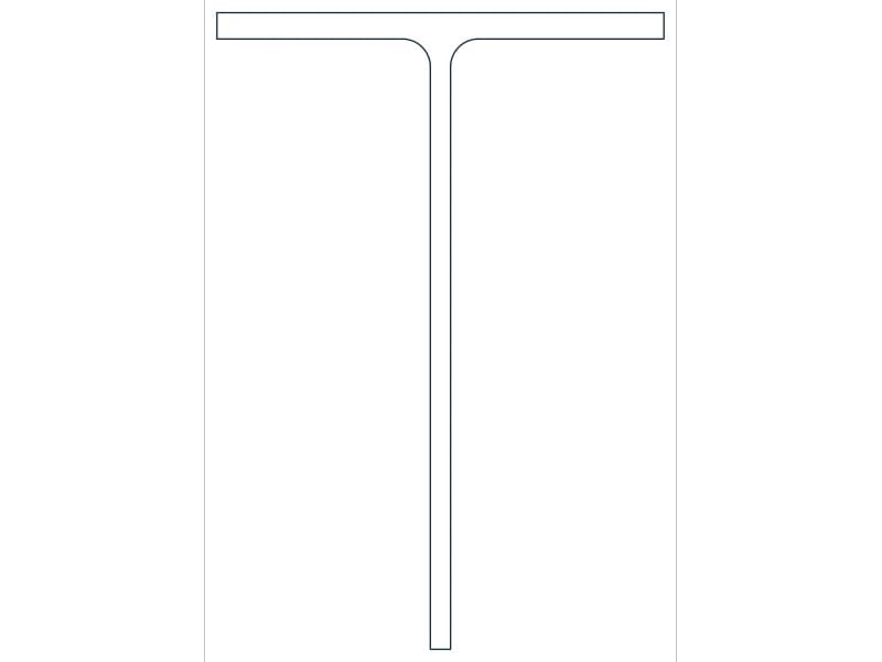 كتلة CAD قطاع فولاذي WT15X45 — معاينة رسم خطي لملف DWG