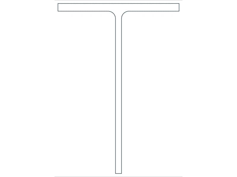 كتلة CAD قطاع فولاذي WT15X49.5 — معاينة رسم خطي لملف DWG