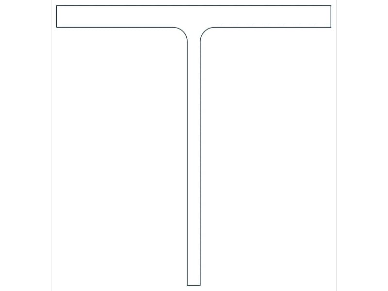 كتلة CAD قطاع فولاذي WT15X95.5 — معاينة رسم خطي لملف DWG